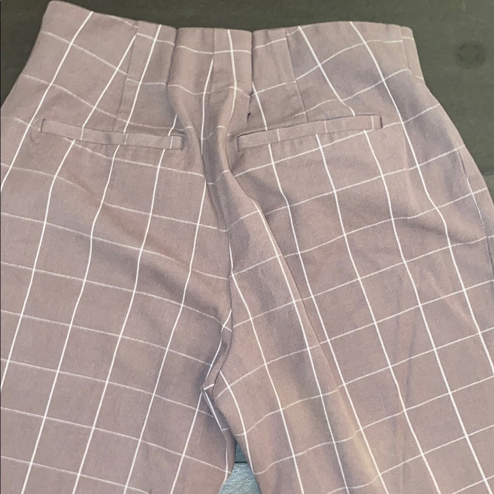 A New Day Size 4 Women's Checkered Trousers - Mauve and White - Picture 7 of 12